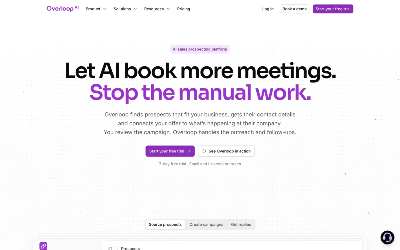 The Overloop homepage at overloop.com