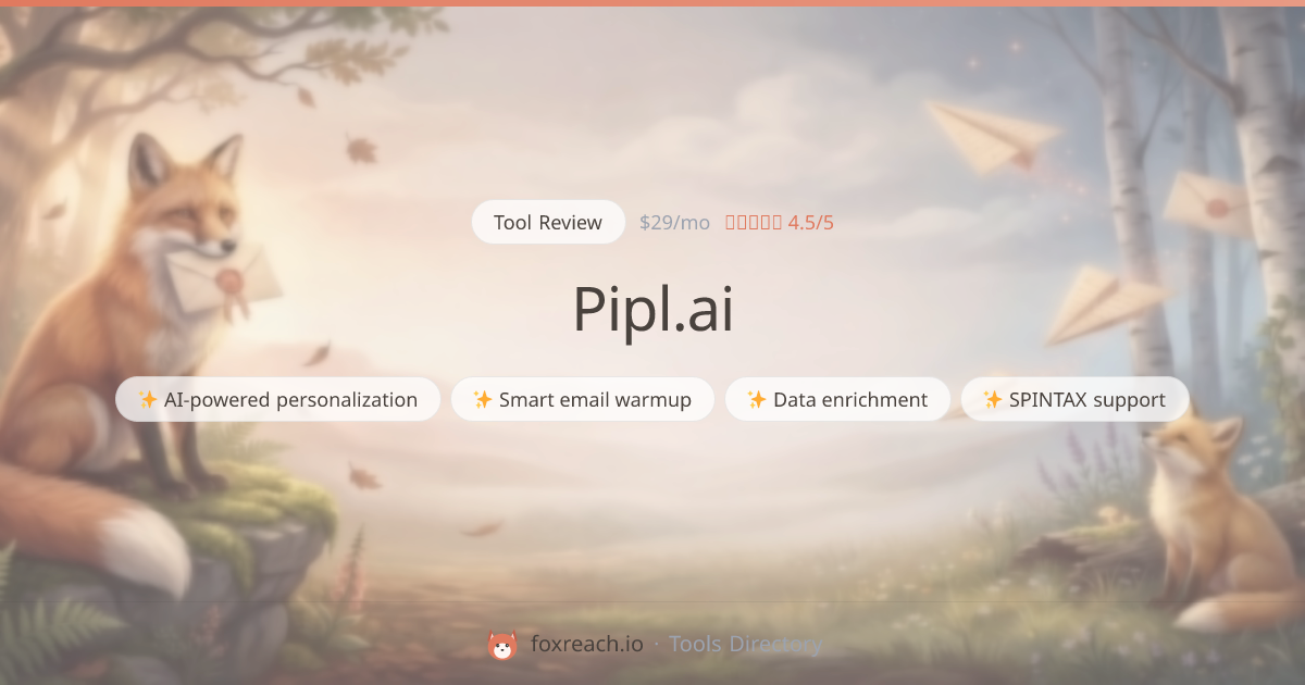 Pipl.ai Review (2026) - Pricing, Features & Alternatives | FoxReach