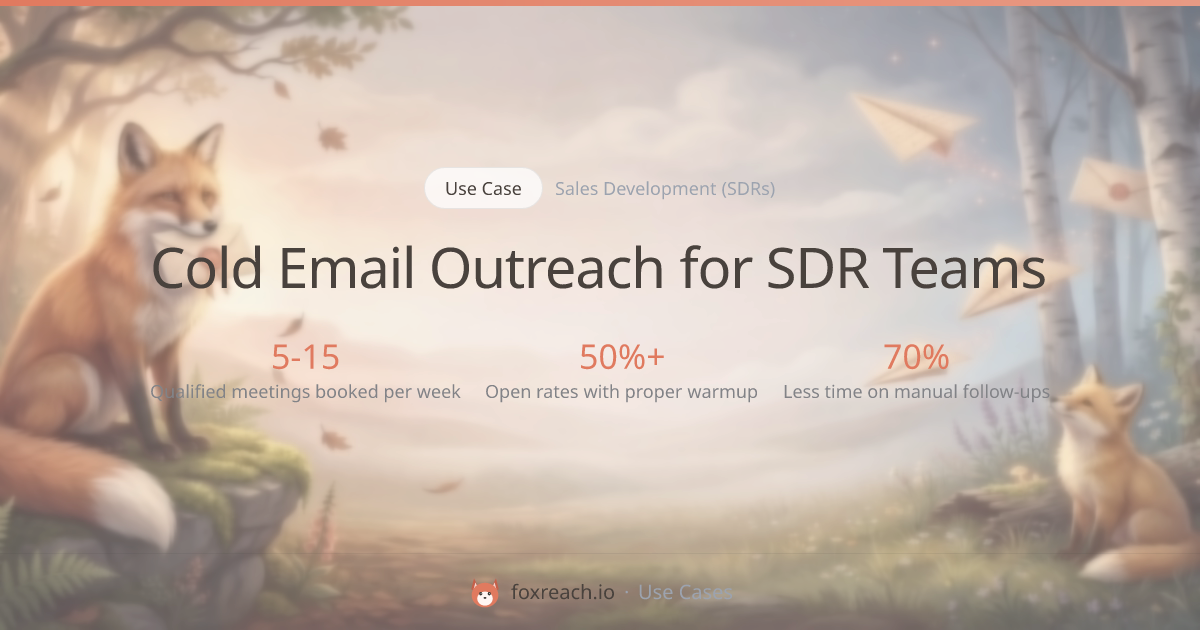 Cold Email for SDR Teams - Book More Meetings | FoxReach | FoxReach